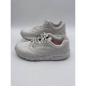 Brooks Addiction Walker Women 11 B Walk Shoes White Leather Sneakers 1200321B111